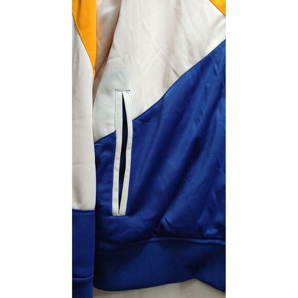 Golden State Warriors Jacket XL UNK NBA Full Zip Colorblock Blue Yellow Retro - Picture 7 of 14
